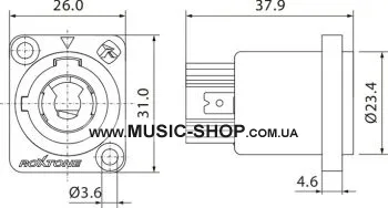 Разъем - Roxtone RAC3MPI-WP