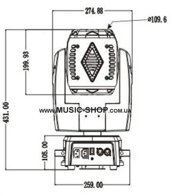 Светодиодная LED голова - New Light YR-680E-II beam