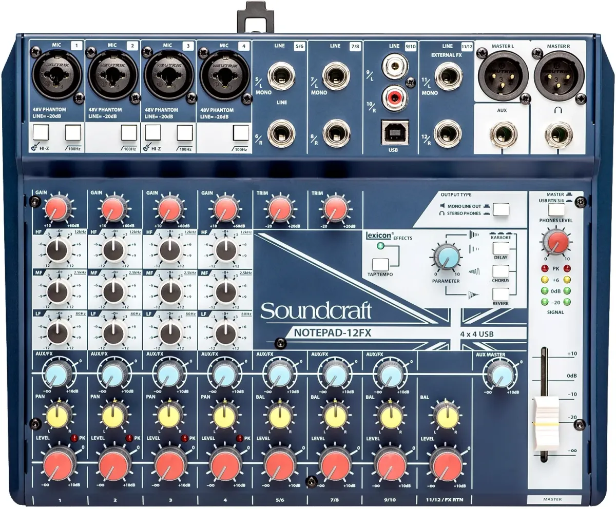 Аналоговий мікшерний пульт - Soundcraft Notepad 12FX