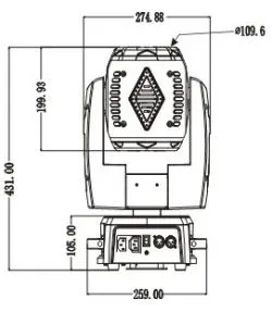 Светодиодная LED голова - New Light YR-680E-II beam